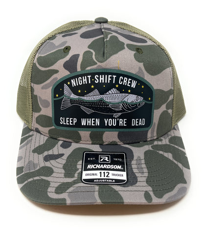 *New* SJ Sleep when you're dead Camo Trucker hat  * Back in Stock*
