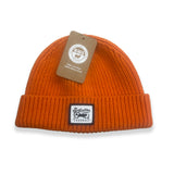 Orange Merino "Fisherman" Beanie